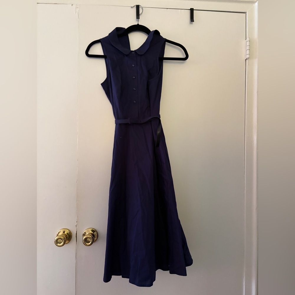 Gal Meets Glam Navy Midi Dress